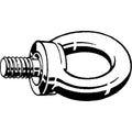 Eye Bolt With Shoulder, M48-5.00, 68 mm Shank, 90 mm ID, Steel, Plain