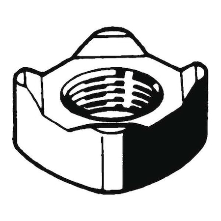 Square Weld Nut, M10-1.50, Steel, 17 mm Wd, 22 mm Lg, 8 mm Ht, 100 PK