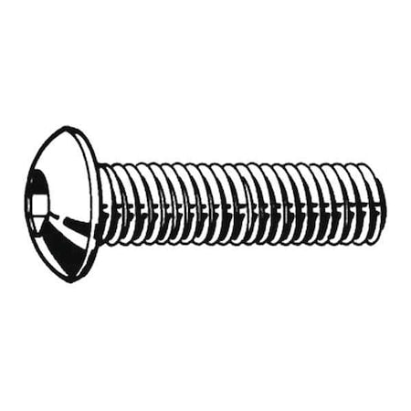 M10-1.50 Socket Head Cap Screw, Button, Plain 18-8 Stainless Steel, 12 mm Length, 50 PK