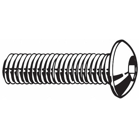 M8-1.25 Socket Head Cap Screw, Button, Zinc Plated Steel, 70 mm Length, 100 PK