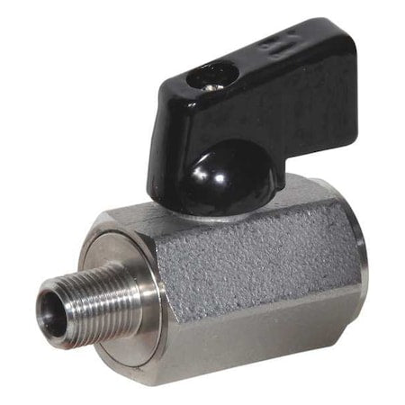 1/8" FNPT x MNPT Stainless Steel Mini Ball Valve Inline