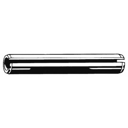 Slotted Spring Pin, 5 mm Outside Dia, 32 mm L, Steel, 100 PK