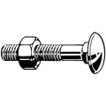 Carriage Bolt, Square Neck, M8x1.25, 20 mm L, Steel, Class 4.6, Zinc Plated, 100 PK