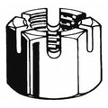 7/8"-9 Grade 8 Plain Finish Carbon Steel Round Slotted Castle Nut, 5 pk.