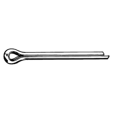 Extended Prong Cotter Pin, 3.2 mm Dia, 37 mm L, 18-8 Stainless Steel, 10 PK