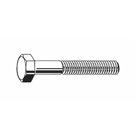 Grade 8, 9/16"-12 Hex Head Cap Screw, Zinc Yellow Steel, 5 in L, 5 PK