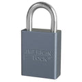 Lockout Padlock, Keyed Alike, Aluminum, Silver, 1 in Shackle Height, 1 1/2 in Body Width