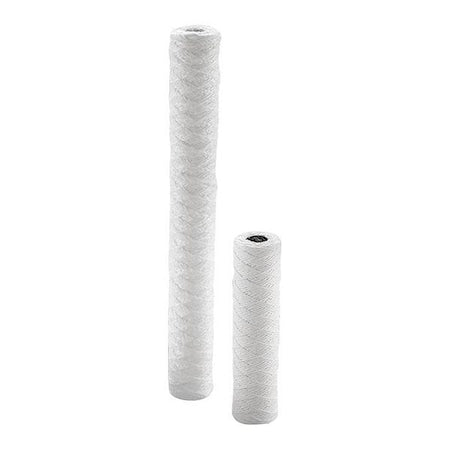 String Wound Filter Cartridge, 5 gpm, 100 Micron, 2-7/16" O.D., 10 in H, 6 PK