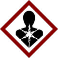 2" x 2" Paper GHS Label, GHS Health Danger Symbol, Pk4