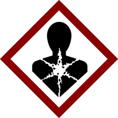 2" x 2" Paper GHS Label, GHS Health Danger Symbol, Pk4