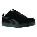 Men's Athletic Shoe, Steel Toe, Suede Upper, Rubber Outsole, Lace Up, Black, 6 W