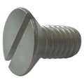 1/2"-13 x 1-1/2 in Slotted Flat Machine Screw, Plain 18-8 Stainless Steel, 10 PK