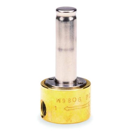 Brass Steam Solenoid Valve Less Coil, Normally Closed, 1/4 in Pipe Size