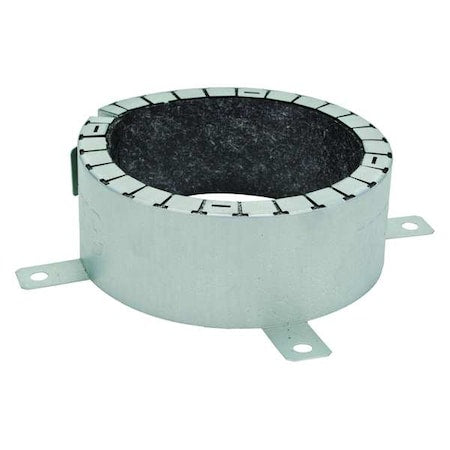 Firestop Pipe Collar,Silver,Metal,4"Dia.