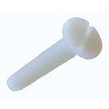 #4-40 x 1/4 in Slotted Pan Machine Screw, Plain Nylon 6/6, 50 PK
