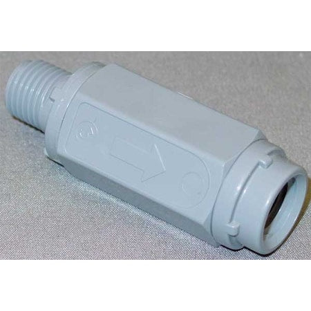 1/4" MNPT x FNPT Gray PVC Ball Cone Spring Check Valve