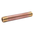2-1/2" MNPT x 11" TBE Red Brass Pipe Nipple Sch 40
