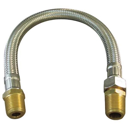 Flexible Hose Assembly ,Brass 3/4 in MNPT x Brass 3/4 in FNPSM, 24 in L, EPDM Hose, 200 psi