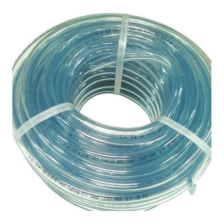 Tubing,3/8 I.D.,100 ft.,Clear,Flexible
