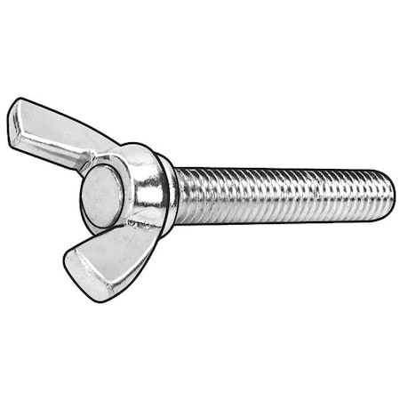 Thumb Screw, 5/16"-18 Thread Size, Wing, Zinc Plated Iron, 0.66 in Head Ht, 3/4 in Lg
