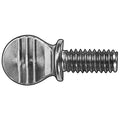 Thumb Screw, #10-32 Thread Size, Spade, Zinc Plated Steel, 0.48 in Head Ht, 1 1/2 in Lg, 25 PK