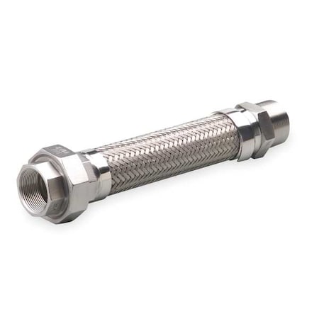 1-1/4" Dia x 12" L 321 SS Flexible Metal Hose