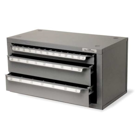 Drill Bit Dispenser For Jobber Drills 1867 Cle-Line Holds 1/16-1/2X1/64, 29 Compartments