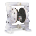 Double Diaphragm Pump, Polypropylene, Air Operated, PTFE, 47 GPM