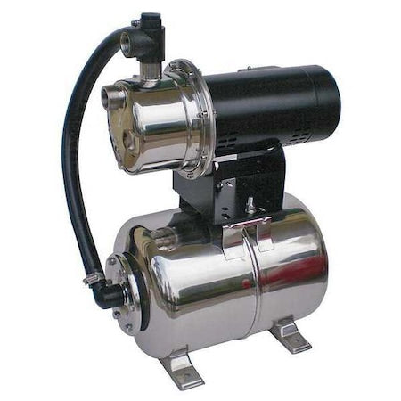 Shallow Well Jet Pump, SS, 3/4 HP
