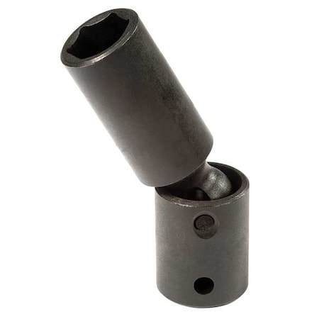 1/2 in Drive Flex Impact Socket, Metric, black oxide, 2 5/8 in L