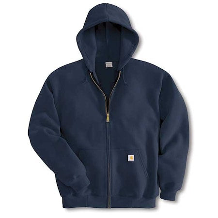 Hooded Sweatshirt, Navy, Cotton/PET, 3XL