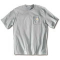 Men's T-Shirt, 100% Cotton, Pullover, 1 Pocket(s), Gray, S