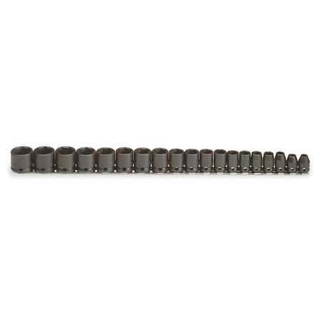 3/8" Drive Impact Socket Set, Metric, 19-Pieces