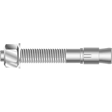 GALV SUP-R-STUD + Wedge Anchor, 5/8" Dia., 8-1/2" L, Steel Galvanized, 5 PK