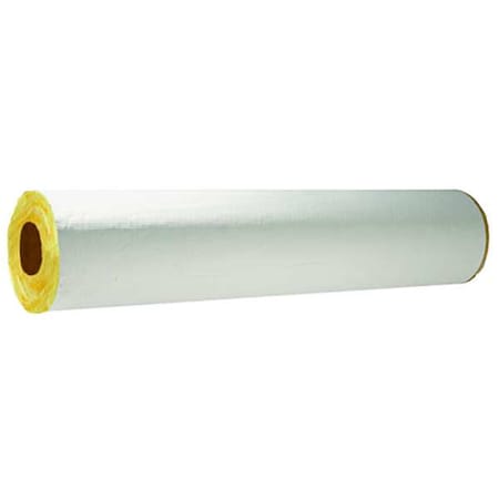 Pipe Insulation, 7/8" OD, 3 ft. L, Fiberglass, 1 1/2 in Wall