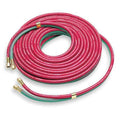 Twin Line Welding Hose,1/4" ID x 50 ft.