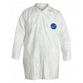 Disposable Lab Frock, Tyvek(R) 400, Serged, 50 in, White, 30 PK