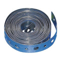 Hanging Strap For Pipe, 100 ft L, 5/32 in/1/4 in Holes, 1/2 in Hole Space, 24 ga 304 Stainless Steel