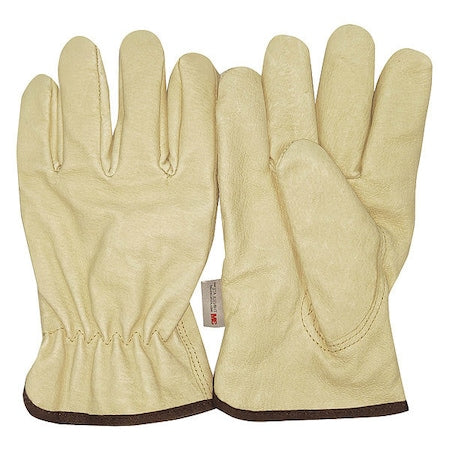 Cold Protection Gloves, Grain Pigskin Leather Palm, Thinsulate Lining, Cream, XL ( 10 )