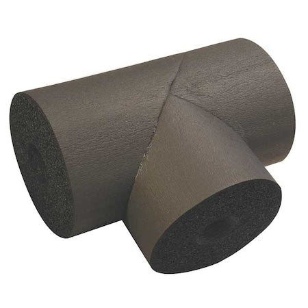 3-1/8" x 1-5/64" Elastomeric Tee Pipe Fitting Insulation, 1/2" Wall