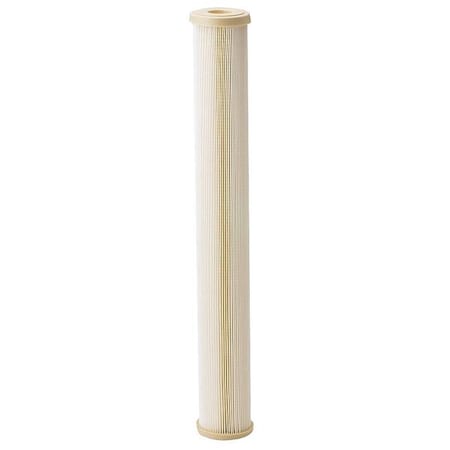 Pleated Filter Cartridge, 10 gpm, 1 Micron, 2-7/8" O.D., 20 in H