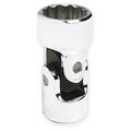 1/2 in Drive, 9/16" SAE Socket, 12 Points, Flex Steel,Chrome,9/16