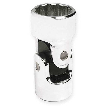 1/2 in Drive, 9/16" SAE Socket, 12 Points, Flex Steel,Chrome,9/16