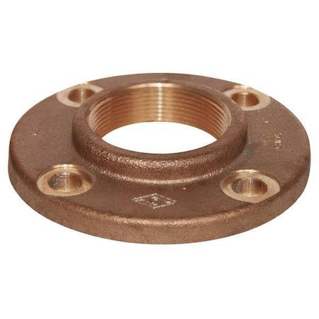Red Brass Flange, FNPT, 1-1/4" Pipe Size