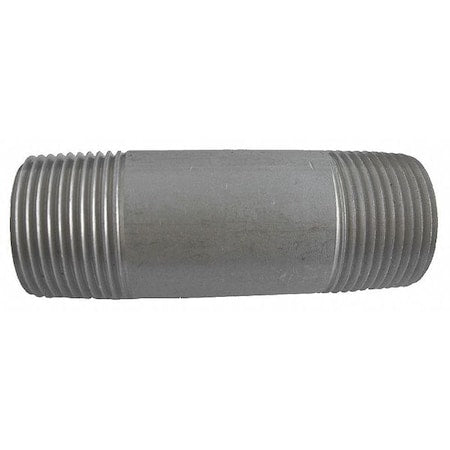 1" MNPT x 2-1/2" TBE Stainless Steel Pipe Nipple Sch 80