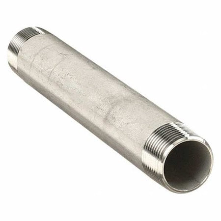 1-1/4" MNPT x 10" TBE Stainless Steel Pipe Nipple Sch 80