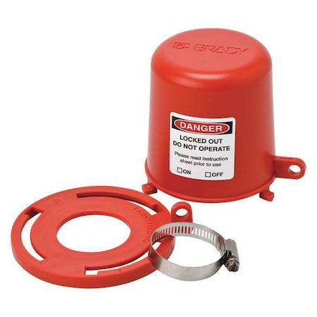 Plug Valve Lockout,Fits 1-3/4 to 2-1/8In
