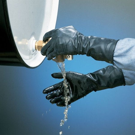 Chemical Resistant Gloves, Butyl, 14 in L, 14 mil, Black, XL, 1 PR