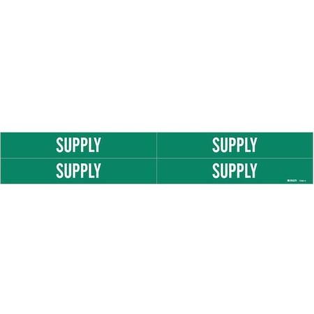 Pipe Marker,Supply,Green,3/4 to 2-3/8 In