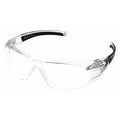 Safety Glasses, Addison Series, Anti-Scratch, Frameless, Wraparound, Clear Arm, Clear Lens